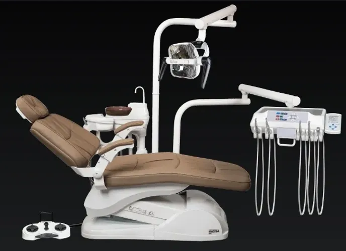 Cadeira Odontológica Olsen Siena White Edition na caixa