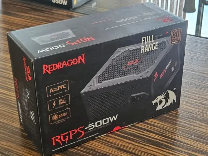 Fonte Redragon 500W 80 Plus Bronze RGPS-500W (Semi Nova)
