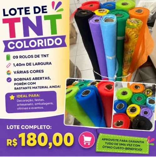 Cami TNT Diversas Cores Lote