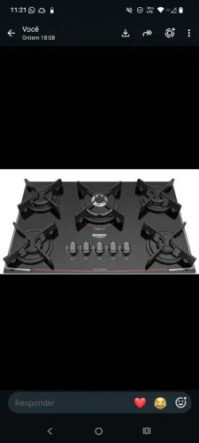 Fogão cooktop 5 bocas