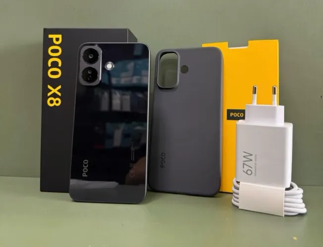Poco x8 5G NFC 256GB + 8GB RAM PRETO VERSÃO GLOBAL BATERIA 8340mAh