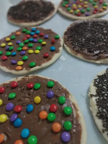 Mini pizza brotinho doce
