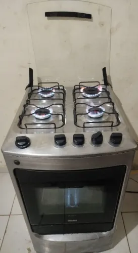 Vendo fogão Consul 4 bocas elétrico inox 