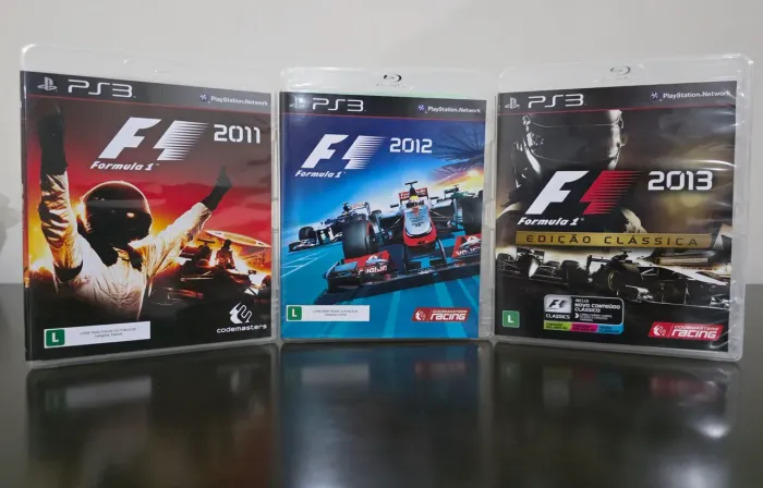 Jogos PS3 F1 2011-2012-2013 - mídias físicas 