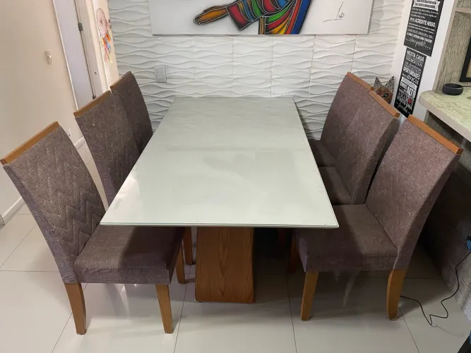 Mesa jantar 6 cadeiras
