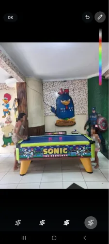 Mesa air hockey de disco flutuante 