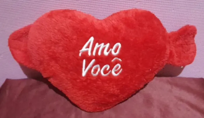 Coração De Pelúcia Com Braços Amo Você - Tamanho Pequeno