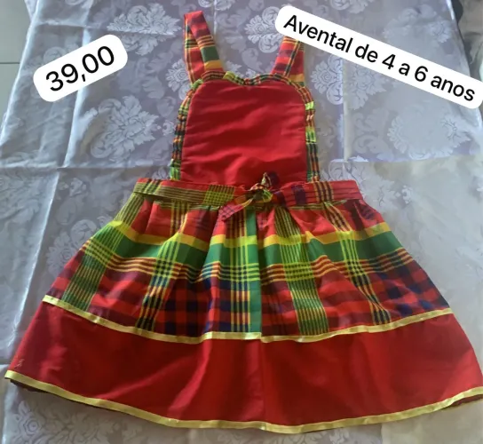 Avental infantil junino