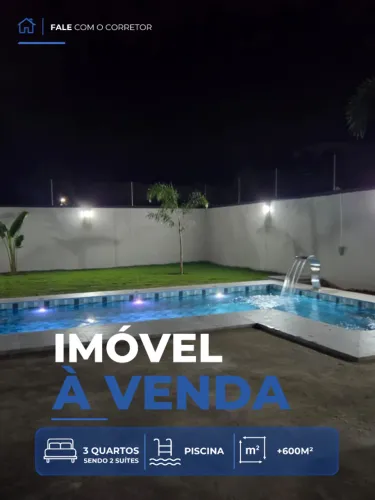 ? Casa ampla com piscina e 600 m² de terreno em Gurupi.