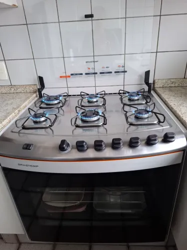 Fogão Brastemp Imbutir inox automático 6 bocas super conservado!!!