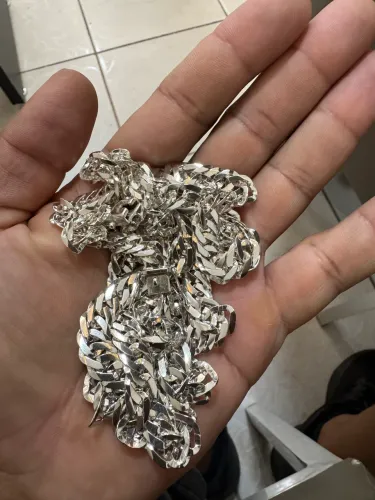 Conjunto grande de Colar e Pulseira em Prata 925