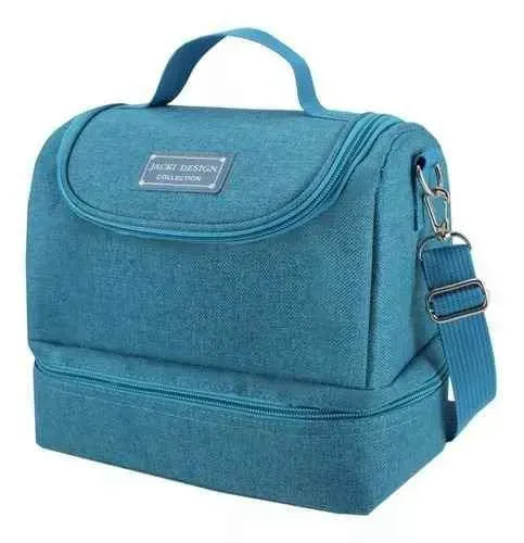 Bolsa térmica/ Lancheira fitness com alça Azul NOVO Promoção