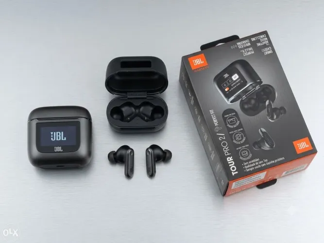JBL Tour Pro 2 - Impecável na Caixa + Capinha Protetora (Tela Touch e ANC)