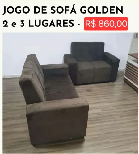 SOFÁ GOLDEN 2 E 3 LUGARES (LEIA A DESCRIÇÃO)
