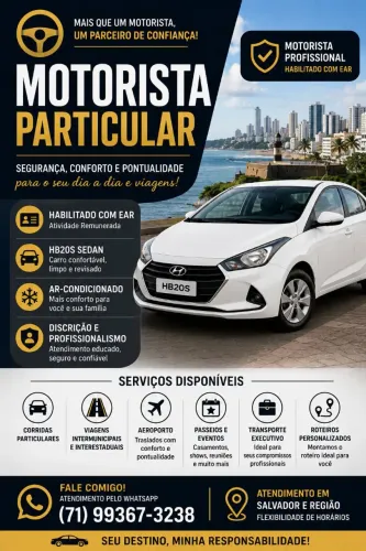 PRECISANDO DE MOTORISTA PARTICULAR?
