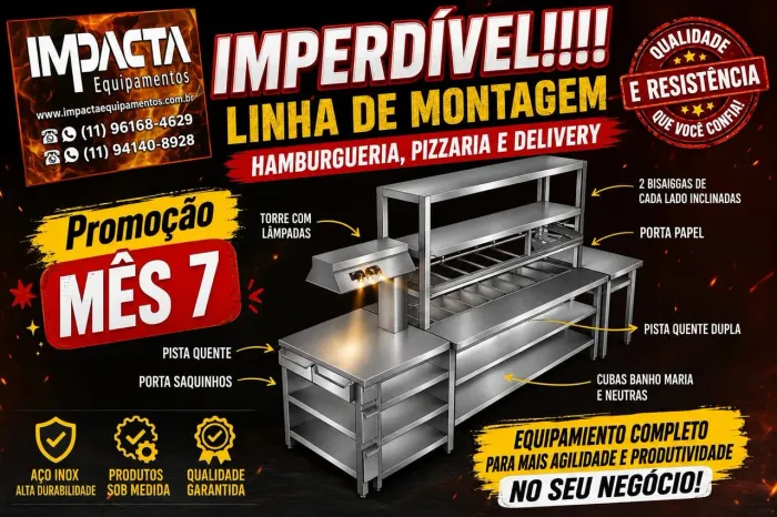 Linha de montagem completa direto da fábrica- entrega em curto prazo