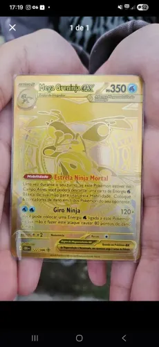 Carta dourada pokemon mega greninja Ex português