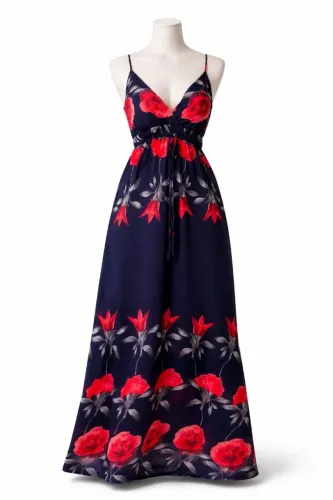 vestido azul seminovo