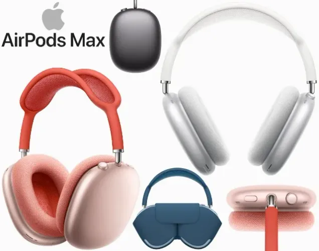 Fone De Ouvido Compatível AirPods Max/ Primeira Linha C/ Case Cor branca / Rosa