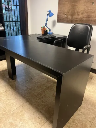 Mesa escritório preta 