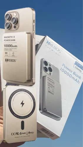 Hrebos PB-909 é um carregador portátil magnético de 10.000 mAh em titanium