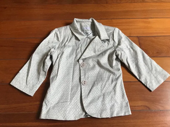 Blazer de Seda Italiano Tamanho 36 Novo