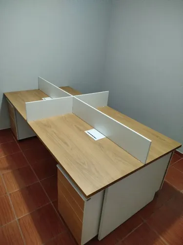 ESTAÇÃO DE TRABALHO 4 POSIÇÕES+4 GAVETEIROS REFORMADOS***LEIA A DESCRIÇÃO*****