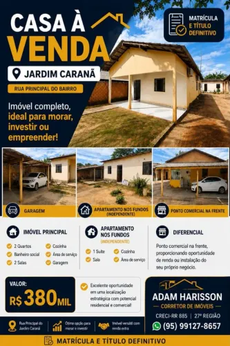 ? CASA À VENDA - JARDIM CARANÃ ?<br>