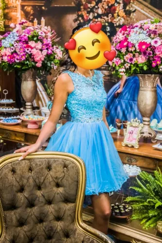 Vestido de princesa azul lindoo