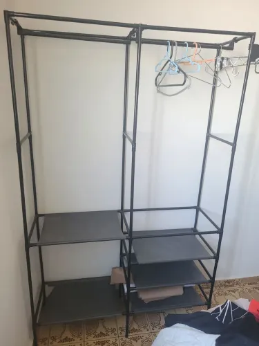 Arara de roupas de 2 ou 3 repartições de aluminio