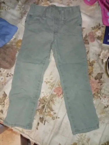 Calça Infantil GAP Denim Slim - Verde Musgo - Tam 4 Anos