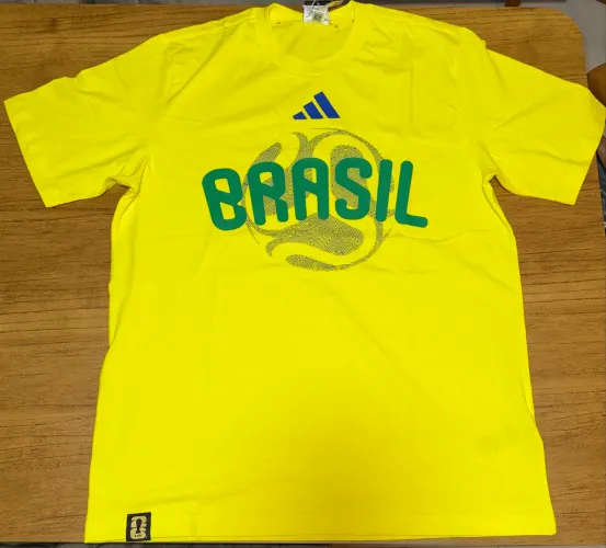 Camisa Masculina de Futebol Brasil OLP Adidas Amarela
