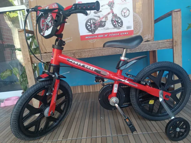 Bicicleta Infantil Aro 16 Power Game Bandeirante - NOVA (Nunca Usada!)