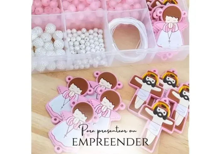Kit Missangas Bolinha para Terço Anjo Emborrachado