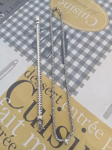 Pulseira e colar prata de Bali