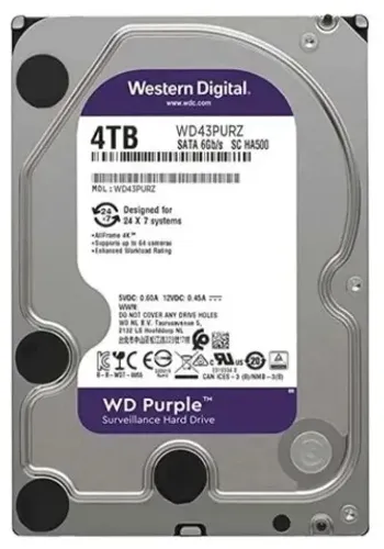 HD WD 4TB PURPLE SURVEILLANCE 64MB CACHE SATA III