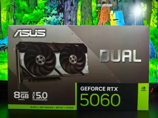 RTX 5060 Asus Dual Series OC, 8GB nova lacrada