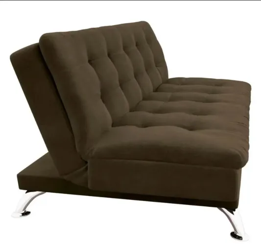 Sofá-Cama 3 Lugares Casal Premium II Suede Café 