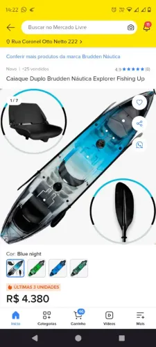 Caiaque semi novo usado 2x só urgente!!!