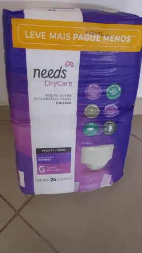 Fralda Geriátrica Adulto Needs DryCare Pants Pacote ABERTO 23 Unidades