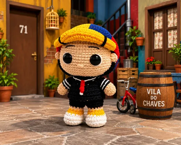 Kiko em amigurumi 