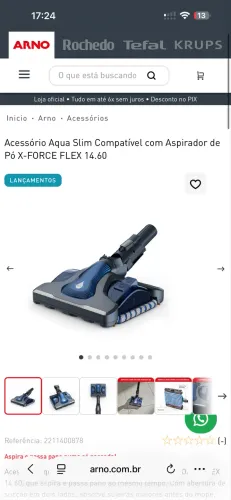 Acessório aqua slim - aspirador Arno
