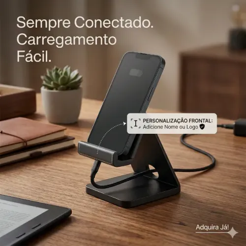 Suporte De Mesa Para Celular Com Acesso a Carregador Personalizado