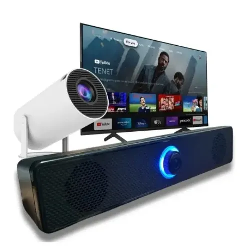 Caixa De Som Soundbar Home Theater P/ Notebook Pc Projetor