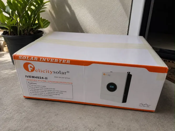 INVERSOR FELICITY SOLAR 4.000W / 4.000VA - SENOIDAL PURA - 6.000W SOLAR - 24V