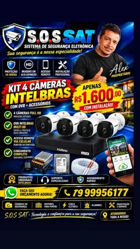 Kit 4 câmeras Intelbras