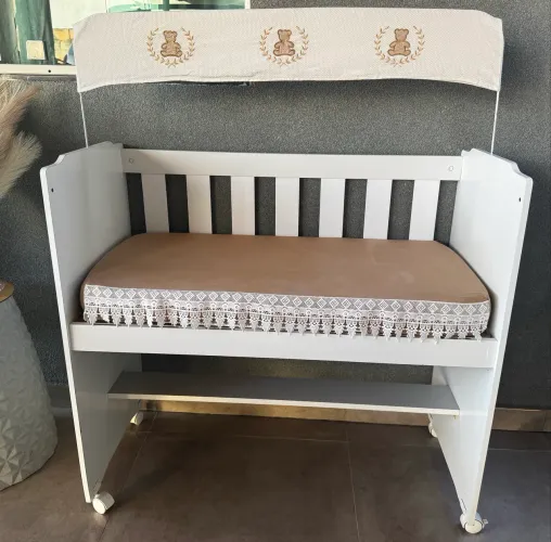 Mini Berço 40x90 + Colchão e Enxoval
