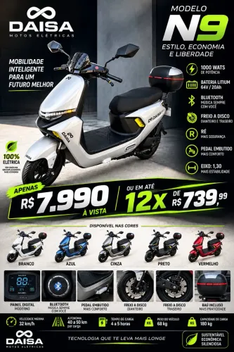MOTO ELÉTRICA Nova na CAIXA.