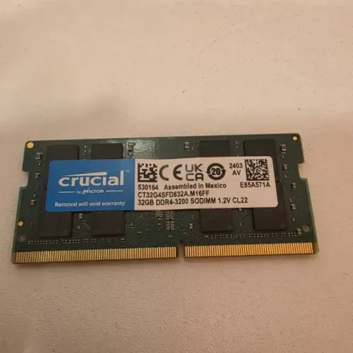 Memória Ram DDR4 Crucial SO-DIMM 32Gb 3200 MHz