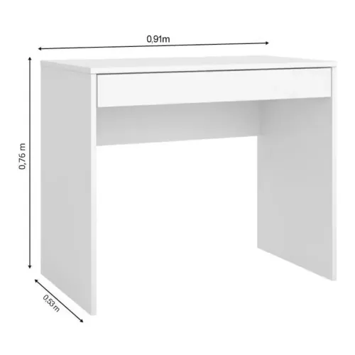 Mesa de escrivaninha branca madeira mdp